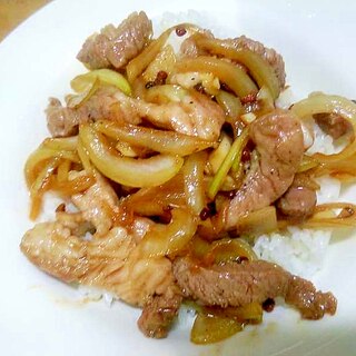 厚切り豚丼/花椒味醂醤油味
